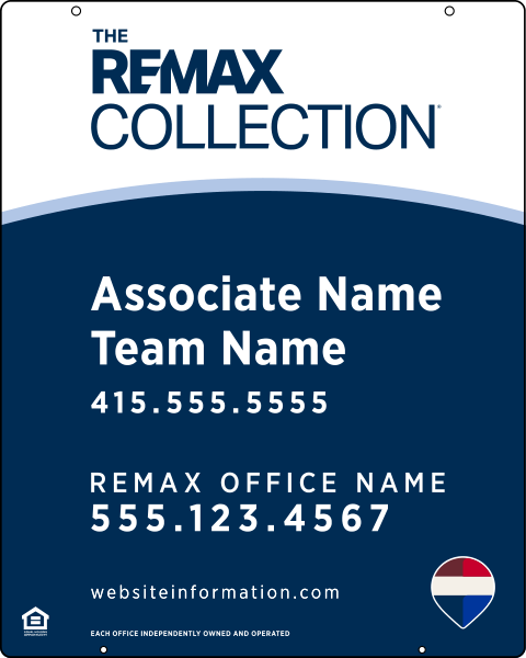 Collection Associate Name, Team Name Hanging Sign Panel,  30h x 24w, Steel